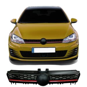 Køb JOM Frontgrill med honeycomb gitter i sort med rød/krom liste til VW Golf 7 årgang 08.2012- online billigt tilbud rabat legetøj