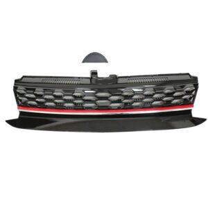 Køb JOM Frontgrill med honeycomb gitter i sort med rød/krom liste til VW Golf 7 årgang 2017- online billigt tilbud rabat legetøj