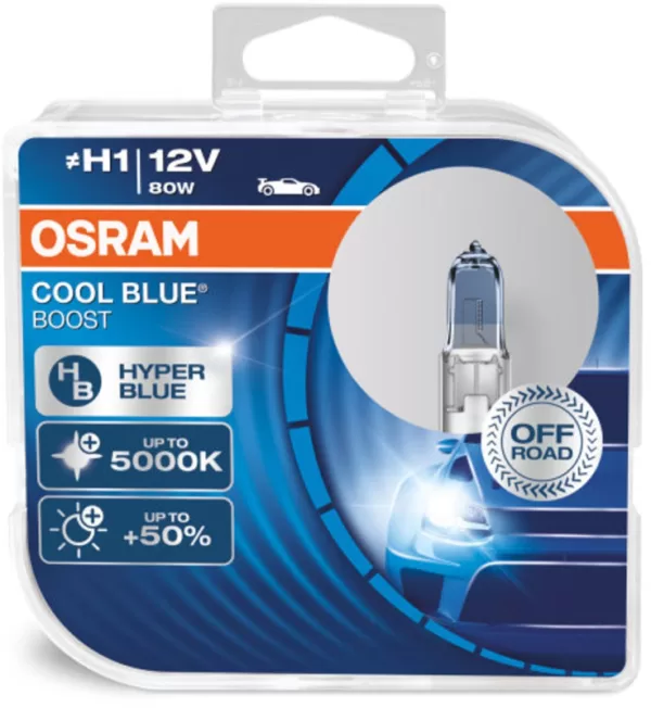 Køb Osram H1 Cool Blue Boost pærer med +50% mere lys