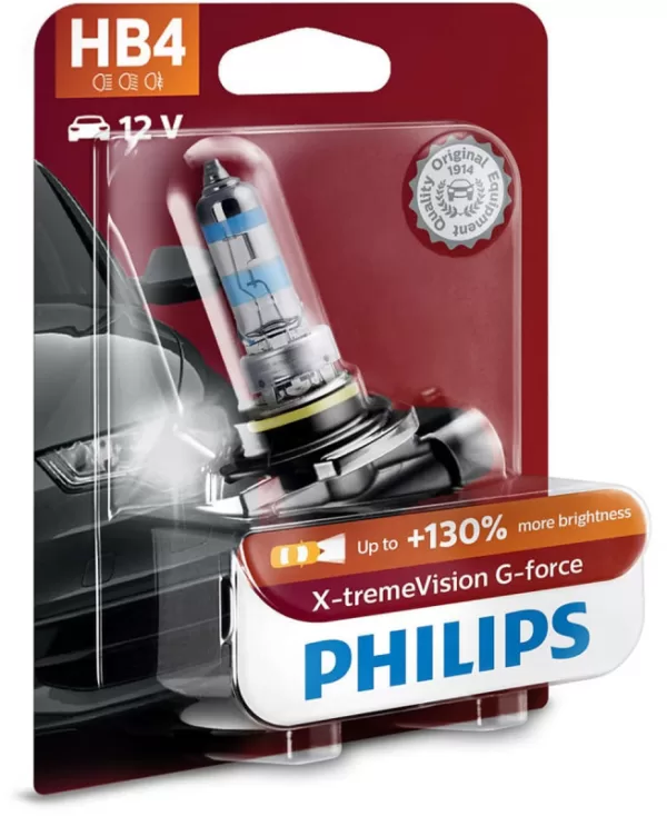 Køb Philips HB4 X-tremeVision G-force pærer +130% mere lys ( 1 stk) online billigt tilbud rabat legetøj