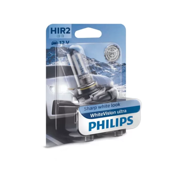 Køb Philips HIR2 WhiteVision Ultra pærer med Xenon effekt & +60% mere lys 1 stk online billigt tilbud rabat legetøj