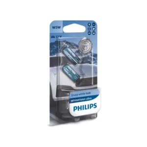 Køb Philips W5W WhiteVision Ultra pærer med Xenon effekt & +60% mere lys 2 stk online billigt tilbud rabat legetøj