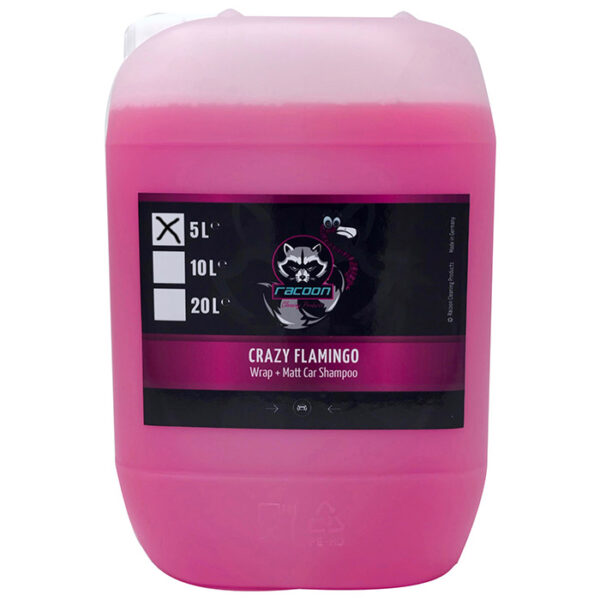 Køb Racoon crazy flamingo shampoo til folie/mat lak 5 ltr online billigt tilbud rabat legetøj